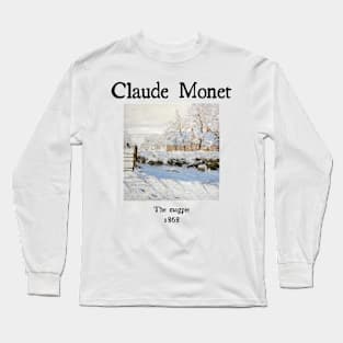 The Magpie by Claude Monet Long Sleeve T-Shirt